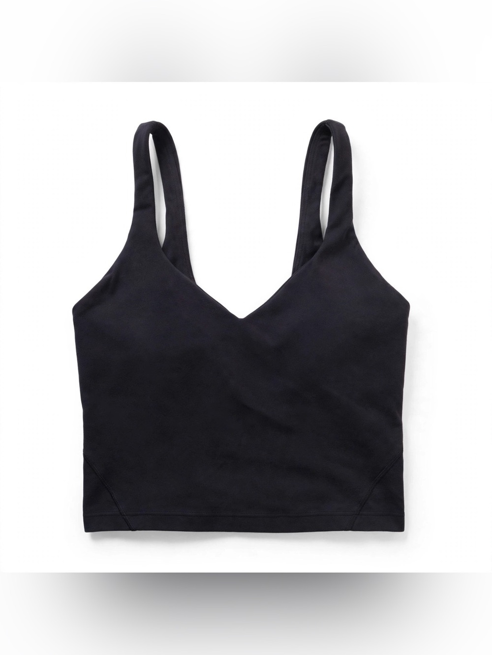 Lululemon Align V-Neck Bra Womens 2 Black Nulu Light Support A/B Cup